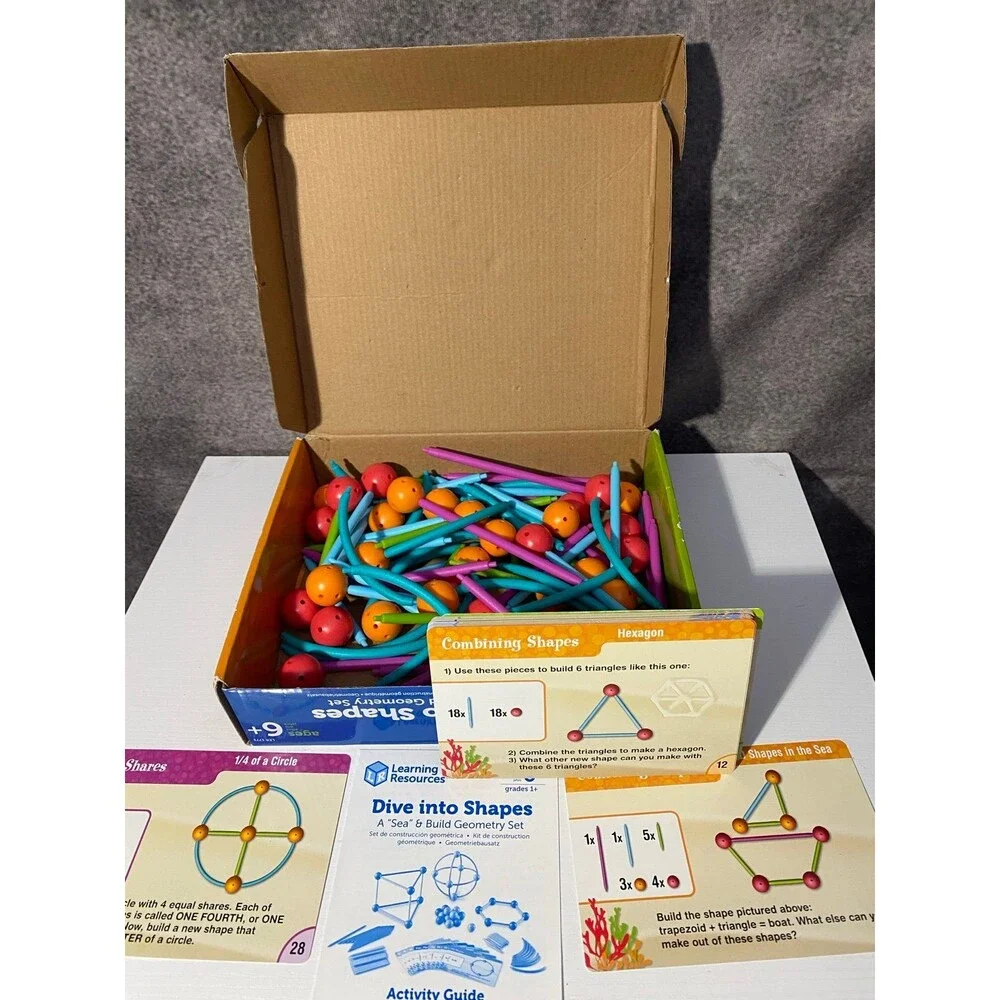 Learning Resources Dive into Shapes Sea & Build Geometry Set